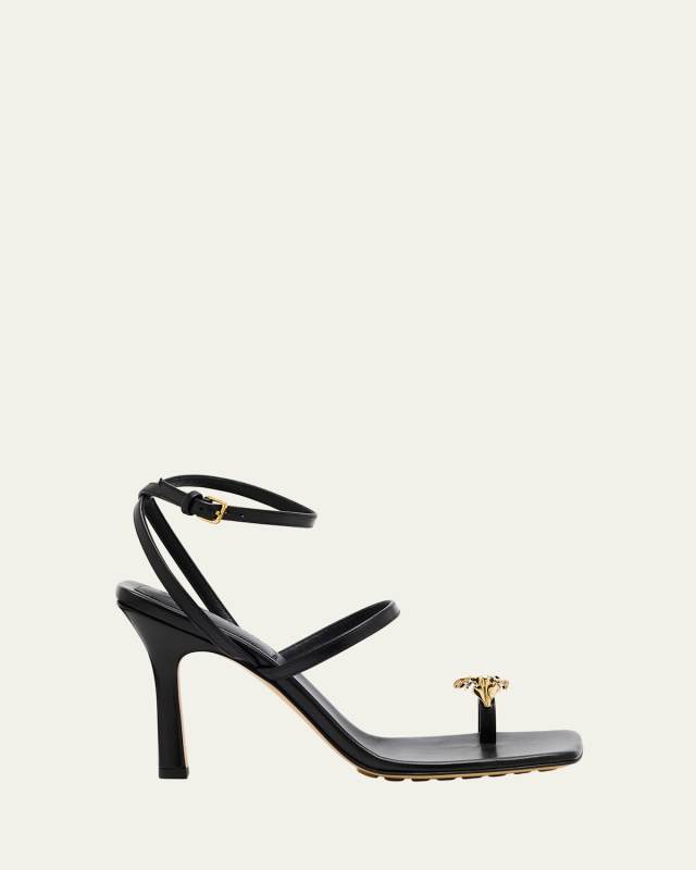 Bee Strappy Nappa Leather Sandals